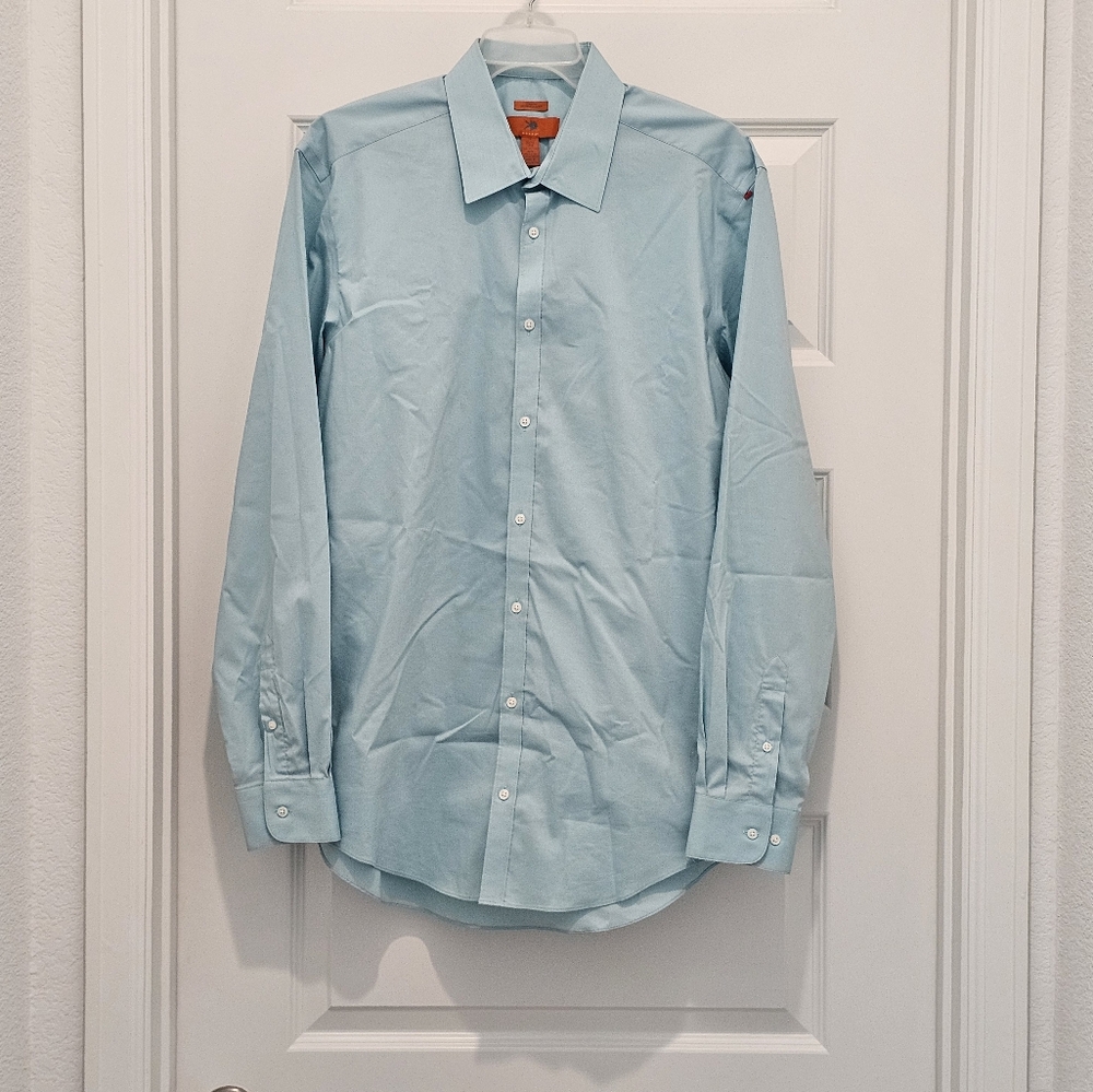 Egara Long Sleeve Button Up Dress Shirt, EUC, Size 17 | 36/37 (XL Tall)